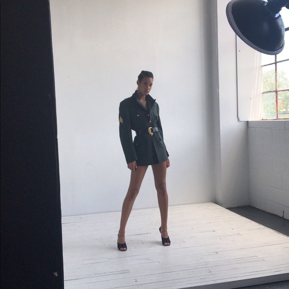 Oversized Authentic Military Blazer Dress - Picture 5 of 7